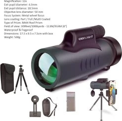 Télescope Monoculaire Pour Téléphone Portable 12x50 - Prisme En Toit BAK4 - Lens Entièrement Multicouche - Télescope Monoculaire Pour L'observation Des Oiseaux Jumelles Monoculaires étanches IPX8 14 Télescope Monoculaire Pour Téléphone Portable 12x50 - Prisme En Toit BAK4 - Lens Entièrement Multicouche - Télescope Monoculaire Pour L'observation Des Oiseaux Jumelles Monoculaires étanches IPX8 -Magasin D'Équipement De Plein Air 1200x1191 1