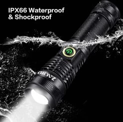 Lampe De Poche LED Zacro - Rechargeable - 9000 Lumens - 5 Modes - Lampe De Poche Zoomable Militaire - Étanche - Pour Urgence, Camping, Maison 15 Lampe De Poche LED Zacro - Rechargeable - 9000 Lumens - 5 Modes - Lampe De Poche Zoomable Militaire - Étanche - Pour Urgence, Camping, Maison -Magasin D'Équipement De Plein Air 1200x1191 11