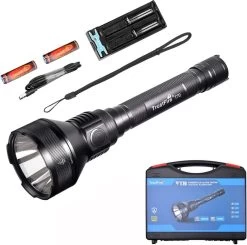 T70 - Lampe De Poche Tactique Professionnelle - Lampe De Poche à Lumen Élevé - 2300LM - Portée De 1000M - Comprend 2 Batteries Rechargeables, Chargeur De Batterie, Support Magnétique Et 1x Télécommande - Zwart 10 T70 - Lampe De Poche Tactique Professionnelle - Lampe De Poche à Lumen Élevé - 2300LM - Portée De 1000M - Comprend 2 Batteries Rechargeables, Chargeur De Batterie, Support Magnétique Et 1x Télécommande - Zwart -Magasin D'Équipement De Plein Air 1200x1191 12