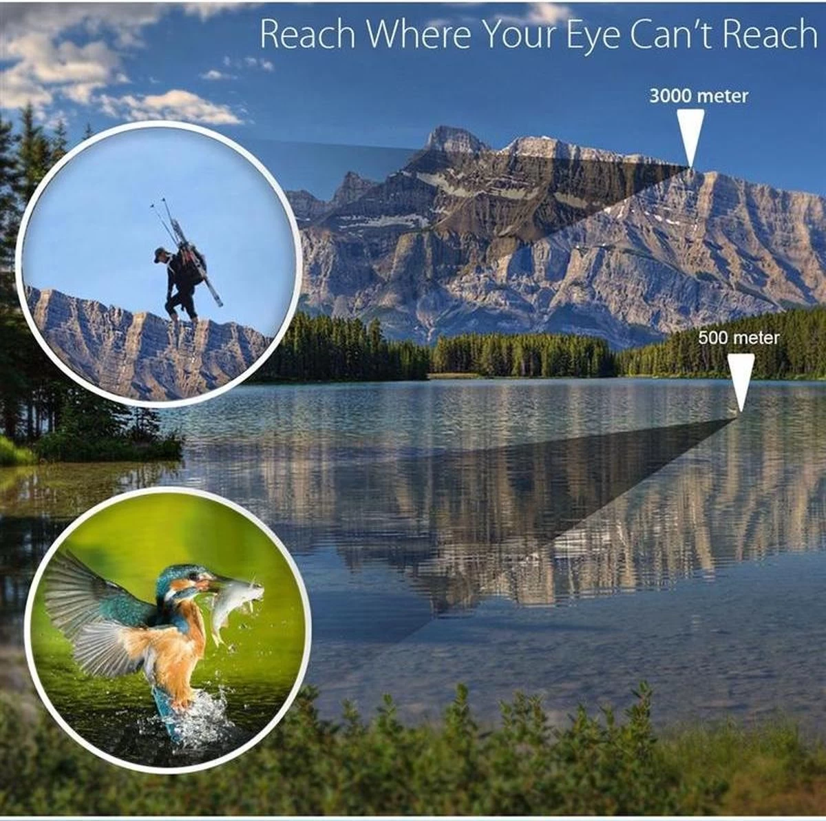 DrPhone HDX - Premium 60X60 Zoom HD 2000T - BAK4 - Zoom 10x - Grand Angle - Jumelles - Télescope Optique + Sac De Rangement - Zwart 17 DrPhone HDX - Premium 60X60 Zoom HD 2000T - BAK4 - Zoom 10x - Grand Angle - Jumelles - Télescope Optique + Sac De Rangement - Zwart – Image 15