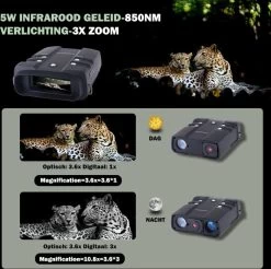 Bolture Night Vision - Jumelles Avec Vision Nocturne - Lunettes De Vision Nocturne Avec Infrarouge - Jumelles Infrarouges - Enregistrement Vidéo - 1080P - 32 GB -Magasin D'Équipement De Plein Air 1200x1193 2