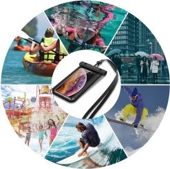 Coque De Téléphone étanche Avec Cordon Et Airbag - Flottant - IPX8 Jusqu'à 30 Mètres étanche - Universel Pour IPhone 12, 13 Pro Max, Samsung S22 Ultra, Samsung S21, A52, A53, A51, OnePlus 9 -Magasin D'Équipement De Plein Air 1200x1195 2