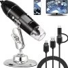Microscope Numérique USB, 50X à 1600X 8 LED Caméra Endoscope à Grossissement Portable De Poche Avec Support Pour Enfants étudiants V.02 -Magasin D'Équipement De Plein Air 1200x1198 8