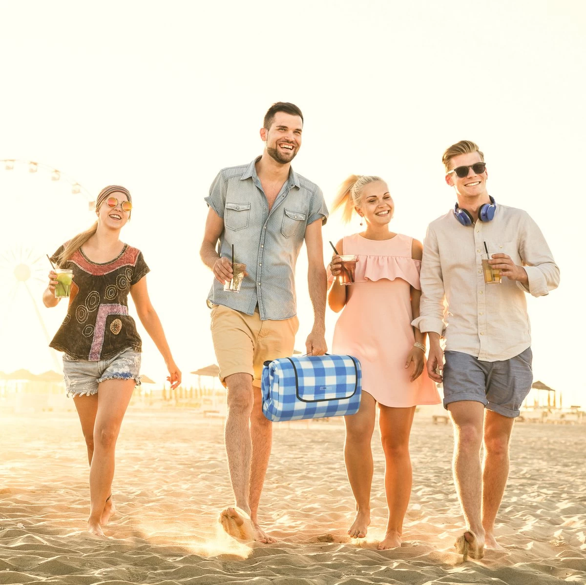 Relaxdays De Pique-nique à Carreaux Relaxdays - 200x300 Cm - Fond Imperméable - Polaire De Couverture De Pique-nique 10 Relaxdays De Pique-nique à Carreaux Relaxdays - 200x300 Cm - Fond Imperméable - Polaire De Couverture De Pique-nique – Image 9