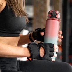 Bouteille D'eau 1 Litre - Bouteille Avec Marqueurs De Temps - Sans BPA - Avec Filtre à Fruits Et Boule De Mélange - Rose / Blauw -Magasin D'Équipement De Plein Air 1200x1200 1071