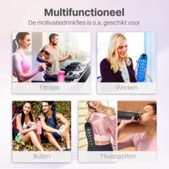 Innovaland Motivational Water Bottle Blauw /Rose - Gourde 1 Litre - Gourde Avec Paille - Gourde Avec Marquage De L'heure - Sans BPA - Adultes - Enfants - Cadeau Vaderdag - Cadeau - Cadeaux -Magasin D'Équipement De Plein Air 1200x1200 1081