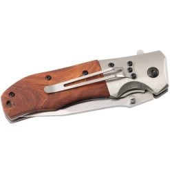 Couteau De Poche Avec Manche En Bois Et Clip Ceinture - Acier Inoxydable - 15,5 Cm - Couteaux De Poche / Couteaux De Camping -Magasin D'Équipement De Plein Air 1200x1200 1103