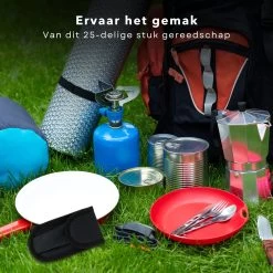 Cheqo® Multitool 25-in-1 Plein Air Toolkit - Couteau De Poche, Tournevis, Pinces, Décapsuleur, Embouts - Acier Inoxydable - 16 Cm - Avec Sac De Rangement -Magasin D'Équipement De Plein Air 1200x1200 1125