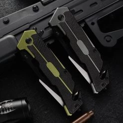 Couteau De Poche De Survie Separas Avec Pierre à Aiguiser - 3cr13/Aluminium - Pour Le Camping - Couteau De Poche De Survie En Acier Inoxydable - Vert -Magasin D'Équipement De Plein Air 1200x1200 1132