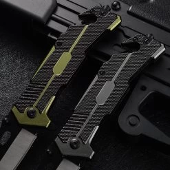 Couteau De Poche De Survie Separas Avec Pierre à Aiguiser - 3cr13/Aluminium - Pour Le Camping - Couteau De Poche De Survie En Acier Inoxydable - Vert -Magasin D'Équipement De Plein Air 1200x1200 1133