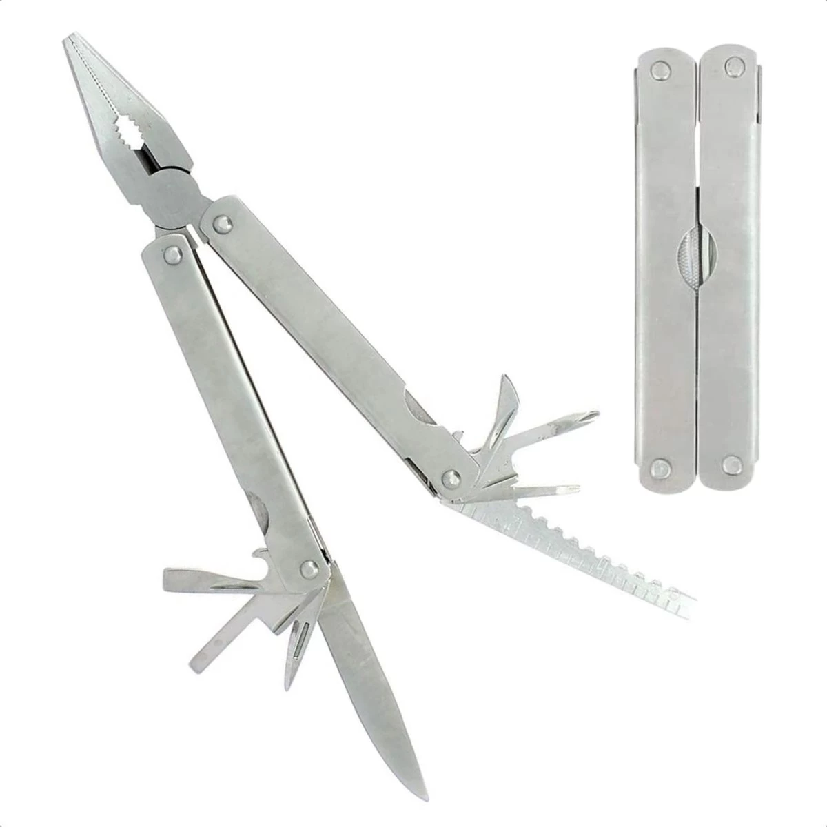 Cheqo® 15-in-1 Plein Air Toolkit - Multitool - Couteau De Poche, Tournevis, Pinces, Décapsuleur - Acier Inoxydable - Avec Sac De Rangement 3 Cheqo® 15-in-1 Plein Air Toolkit - Multitool - Couteau De Poche, Tournevis, Pinces, Décapsuleur - Acier Inoxydable - Avec Sac De Rangement