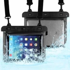 #DoYourSwimming De Protection, Sac De Plage Pour Téléphone Portable Et Tablette 9,7 "à 10,6" - »Nautilus« - Outdoor Pour La Plage - étanche Jusqu'à 5m - Noir