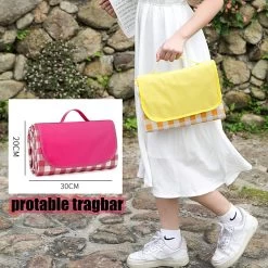 200 X 200 Cm Couverture De Pique-Nique Tapis De Plage Imperméable XXL Couverture Pliable Avec Poignée De Transport Pour Pique-Nique Plage Camping INS Style (Rose -Magasin D'Équipement De Plein Air 1200x1200 1320