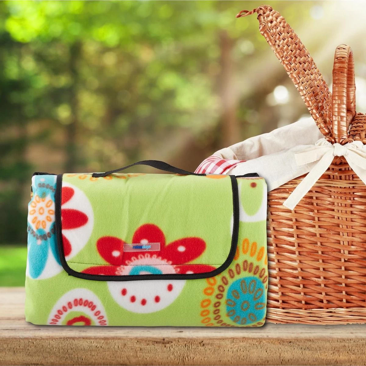 Couverture De Pique-nique Relaxdays - Déperlante - XXL - Tapis D'extérieur - Tapis De Plage - Fleurs 6 Couverture De Pique-nique Relaxdays - Déperlante - XXL - Tapis D'extérieur - Tapis De Plage - Fleurs – Image 4