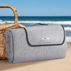 Couverture De Pique-nique Relaxdays - 200 X 300 Cm - Couverture De Pique-nique - Isolée - Arêtes De Poisson - Gris -Magasin D'Équipement De Plein Air 1200x1200 1358