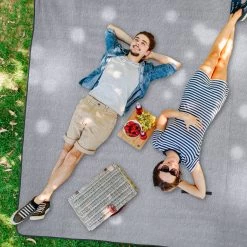 Couverture De Pique-nique Relaxdays - 200 X 300 Cm - Couverture De Pique-nique - Isolée - Arêtes De Poisson - Gris -Magasin D'Équipement De Plein Air 1200x1200 1359