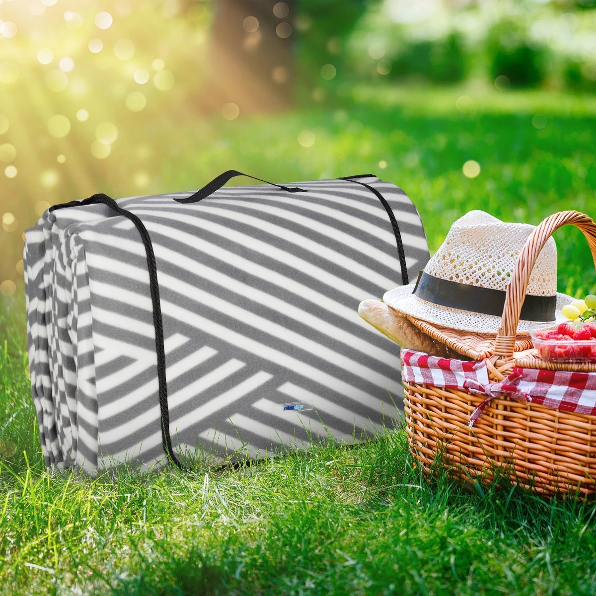 Couverture De Pique-nique Relaxdays Zigzag - 300x300 Cm - Fond Imperméable - Couverture De Pique-nique Polaire 10 Couverture De Pique-nique Relaxdays Zigzag - 300x300 Cm - Fond Imperméable - Couverture De Pique-nique Polaire – Image 8