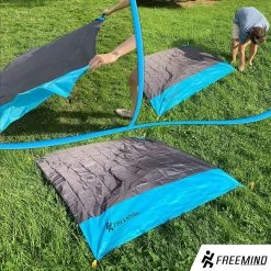 Couverture De Pique-nique Plein Air Freemind - Couverture De Plage En Nylon Ultra-légère - Hydrofuge, Compacte, Sans Sable - Mini Pocket Blanket - Avec Sac, 4 Piquets, Mousqueton (gris-bleu) -Magasin D'Équipement De Plein Air 1200x1200 1365