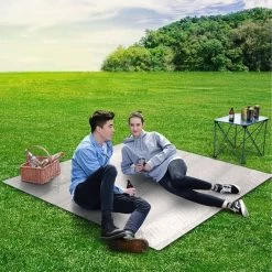 TDR-Tapis De Pique-nique Extérieur-tapis En Aluminium-tapis De Couchage Imperméable 200*200 CM