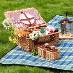 Couverture De Pique-nique Avec Poignée - Thermo-isolante Et Imperméable Multicolore 150x195 Cm Bleu -Magasin D'Équipement De Plein Air 1200x1200 1388