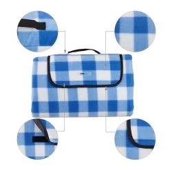 Relaxdays Couverture De Pique-nique étanche - XXL - Couverture Polaire - Couverture Extérieure - Damier Bleu Et Blanc -Magasin D'Équipement De Plein Air 1200x1200 1439