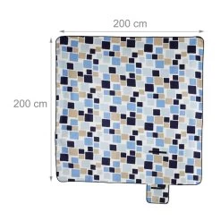 Relaxdays Couverture De Pique-nique - Hydrofuge - Couverture De Pique-nique - Tapis D'extérieur - Bleu - XXL -Magasin D'Équipement De Plein Air 1200x1200 1508