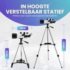 Télescope Monoculaire De Luxe - Stargazer - Astronomie - Débutants Et Avancés - Grossissement 340x - Avec Trépied - Étui De Transport - Support De Téléphone - Filtre Lunaire - Viseur - Télécommande - Étanche -Magasin D'Équipement De Plein Air 1200x1200 185