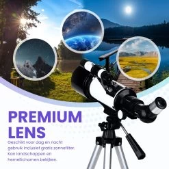 Télescope Monoculaire De Luxe - Stargazer - Astronomie - Débutants Et Avancés - Grossissement 340x - Avec Trépied - Étui De Transport - Support De Téléphone - Filtre Lunaire - Viseur - Télécommande - Étanche -Magasin D'Équipement De Plein Air 1200x1200 192