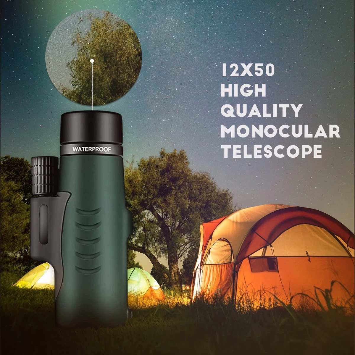 Télescope Monoculaire Pour Téléphone Portable 12x50 - Prisme En Toit BAK4 - Lens Entièrement Multicouche - Télescope Monoculaire Pour L'observation Des Oiseaux Jumelles Monoculaires étanches IPX8 4 Télescope Monoculaire Pour Téléphone Portable 12x50 - Prisme En Toit BAK4 - Lens Entièrement Multicouche - Télescope Monoculaire Pour L'observation Des Oiseaux Jumelles Monoculaires étanches IPX8 – Image 2