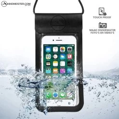 HikeMeister IPX 8 Etui étanche Pour Téléphone Zwart - Etui Sous-marin Avec Cordon - Convient à Tous Les Smartphones - Également Pour Passeport Et Cartes Bancaires - Poche étanche Pour Téléphone - Sacs étanches