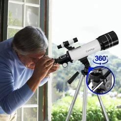 Earkings Télescope Stargazer 70/400 Mm Pour Enfants, Débutants Et Avancés – Comprend Un Trépied, Un Sac De Rangement, Deux Objectifs 25 Mm Et 10 Mm Et Un Objectif Barlow, Un Support De Téléphone Pour Photos – Grossissement F/5,7 -Magasin D'Équipement De Plein Air 1200x1200 255