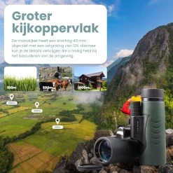 Monoculaire Professionnel Vert 12x50 - Jumelles Monoculaires - Jumelles Pour Oiseaux - Longue-vue - Support De Téléphone - Étui De Rangement - Dragonne - Compact & Léger -Magasin D'Équipement De Plein Air 1200x1200 327