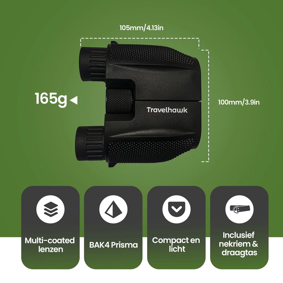 Donkersstuff - Jumelles - 10x25 - BAK4 - Full Multi Coated (FMC) - Jumelles Compactes - Étanche - Avec Tour De Cou, Sac De Transport - Pour L'observation Des Oiseaux, La Chasse, Le Théâtre - Zwart 4 Donkersstuff - Jumelles - 10x25 - BAK4 - Full Multi Coated (FMC) - Jumelles Compactes - Étanche - Avec Tour De Cou, Sac De Transport - Pour L'observation Des Oiseaux, La Chasse, Le Théâtre - Zwart – Image 2