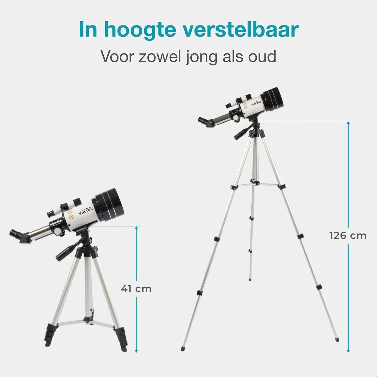 Télescope Vultus - Grossissement 150x - Stargazer Pour Enfants/ Débutants Et Adultes - Comprend Trépied Et Sac De Transport - Vultus 30070 - Wit 11 Télescope Vultus - Grossissement 150x - Stargazer Pour Enfants/ Débutants Et Adultes - Comprend Trépied Et Sac De Transport - Vultus 30070 - Wit – Image 9