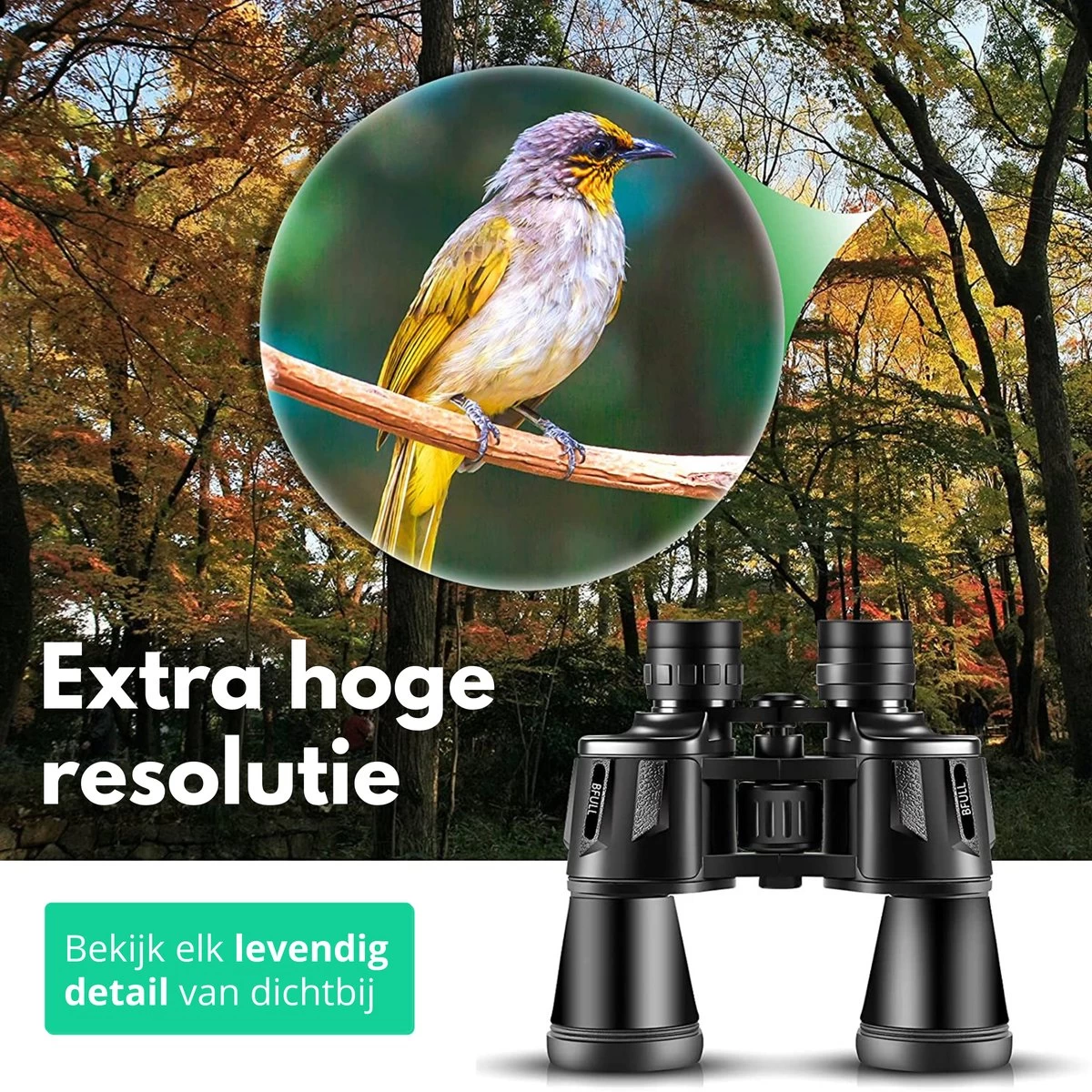 Bfull®️ - Jumelles Avec étui De Transport - Jumelles Compactes Pour Adulte - Jumelles - Fonction De Vision Nocturne - 12x50 / 480g / Zwart 9 Bfull®️ - Jumelles Avec étui De Transport - Jumelles Compactes Pour Adulte - Jumelles - Fonction De Vision Nocturne - 12x50 / 480g / Zwart – Image 7