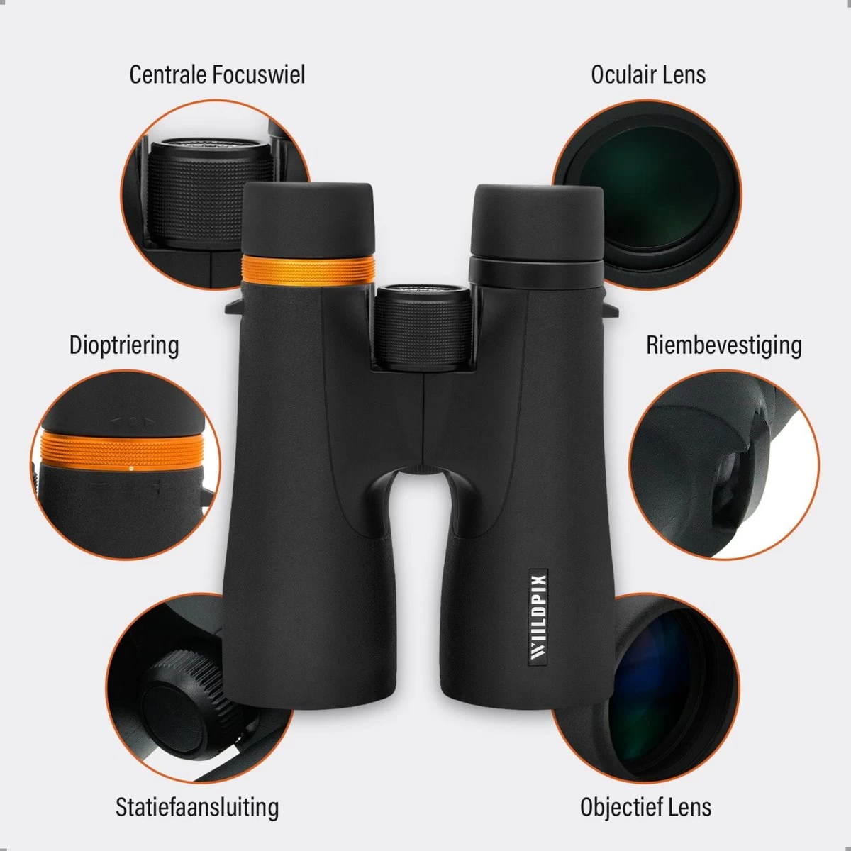 Série Wildpix HD étanche Et Remplie De Gaz - Jumelles En Magnésium 10X50 Pour Adultes - BAK4 Avec Revêtement FMC Et Phase Et Verre ED - Pour L'observation Des Oiseaux, La Faune Et Plein Air 9 Série Wildpix HD étanche Et Remplie De Gaz - Jumelles En Magnésium 10X50 Pour Adultes - BAK4 Avec Revêtement FMC Et Phase Et Verre ED - Pour L'observation Des Oiseaux, La Faune Et Plein Air – Image 7