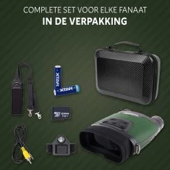 RYCE ® Night Vision Pro Avec Appareil Photo Numérique - Banque D'alimentation Gratuite 36800 Mah - NOUVEAU MODÈLE AMÉLIORÉ ! - Carte SD 64 Go Gratuite - 1080 HD - Infrarouge - Image Thermique - Jumelles - Vision Nocturne - Lunette De Visée - 300M -Magasin D'Équipement De Plein Air 1200x1200 450