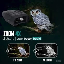 Zoomble® Night Vision PRO Avec Appareil Photo Numérique - Capteur CMOS Infrarouge - Carte SD 32 Go Incluse - 1080P HD - Vision Nocturne - Infrarouge - Jumelles Avec Vision Nocturne - 400M -Magasin D'Équipement De Plein Air 1200x1200 456