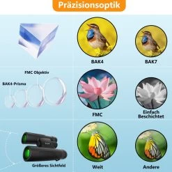 Jumelles Blazelife - 12x42 - BAK-4 - Jumelles D'observation Des Oiseaux - Résistantes à L'eau - Jumelles Compactes - Avec Sac De Transport, Chiffon De Nettoyage Et Tour De Cou - Zwart -Magasin D'Équipement De Plein Air 1200x1200 477