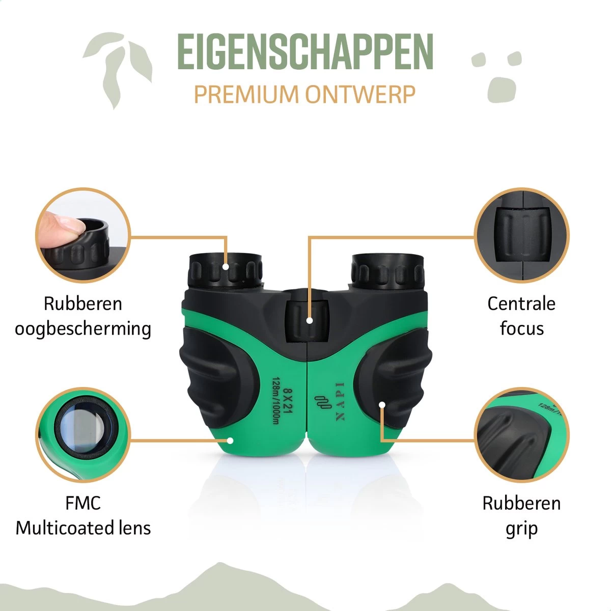 Jumelles Pour Les Enfants - Oiseaux Jumelles Regarder - Jumelles Kinder - Rick - Vert - 8x21 - Haute Qualité - Accessoires - Jumelles Comprend - Loupe 7 Jumelles Pour Les Enfants - Oiseaux Jumelles Regarder - Jumelles Kinder - Rick - Vert - 8x21 - Haute Qualité - Accessoires - Jumelles Comprend - Loupe – Image 5