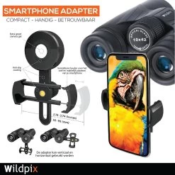 Jumelles Wildpix EAGLE 10X42 Zwart - Visionneuse Complète Avec Bandoulière Et étui De Transport - Aussi Pour Les Porteurs De Lunettes -Magasin D'Équipement De Plein Air 1200x1200 552