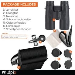 Jumelles Wildpix EAGLE 10X42 Zwart - Visionneuse Complète Avec Bandoulière Et étui De Transport - Aussi Pour Les Porteurs De Lunettes -Magasin D'Équipement De Plein Air 1200x1200 553
