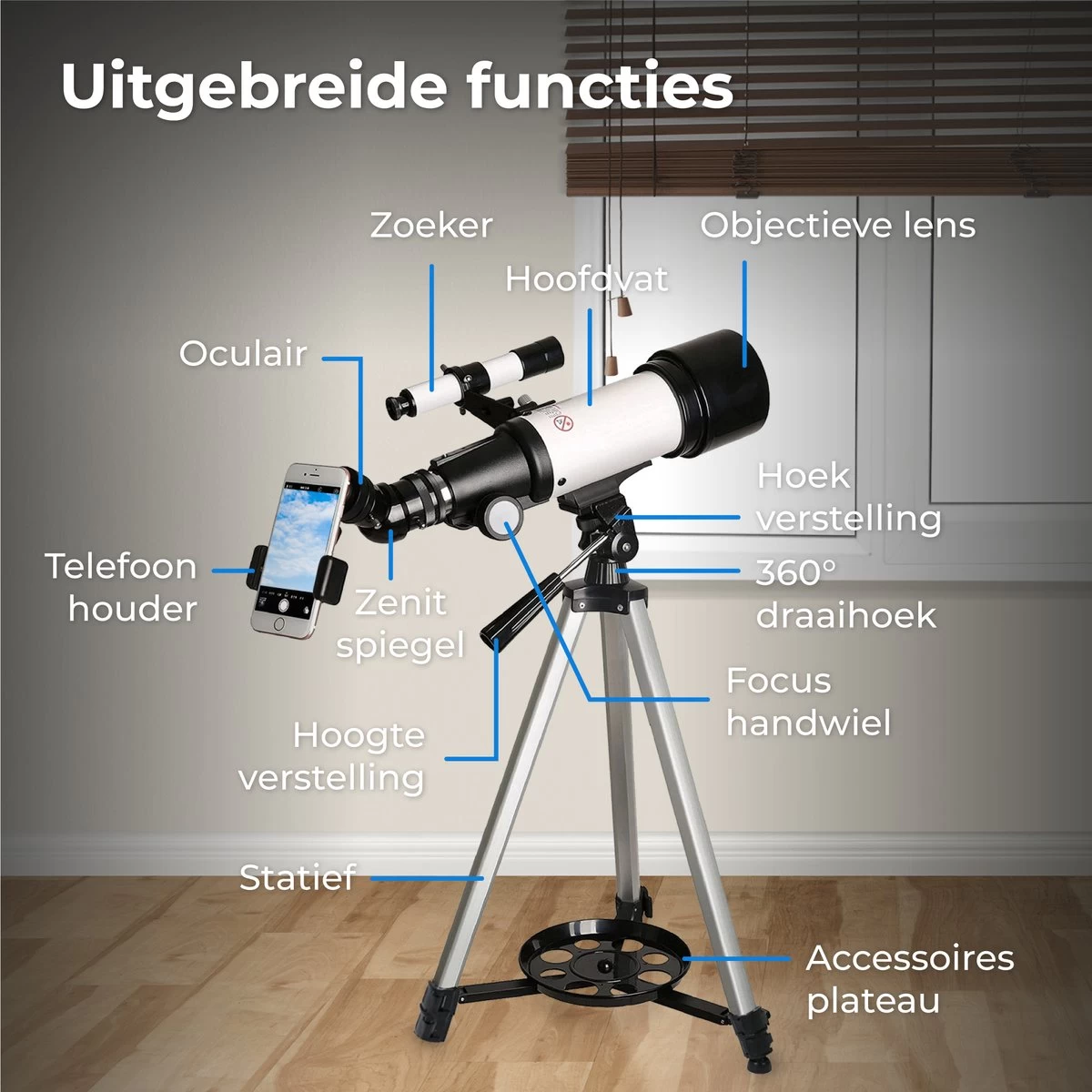 Nuvance - Télescope - Grossissement 300x - Stargazer Adultes / Enfants - Comprend Trépied Et Sac De Transport - Astronomie Et Astronomie - Vision Nocturne 7 Nuvance - Télescope - Grossissement 300x - Stargazer Adultes / Enfants - Comprend Trépied Et Sac De Transport - Astronomie Et Astronomie - Vision Nocturne – Image 5