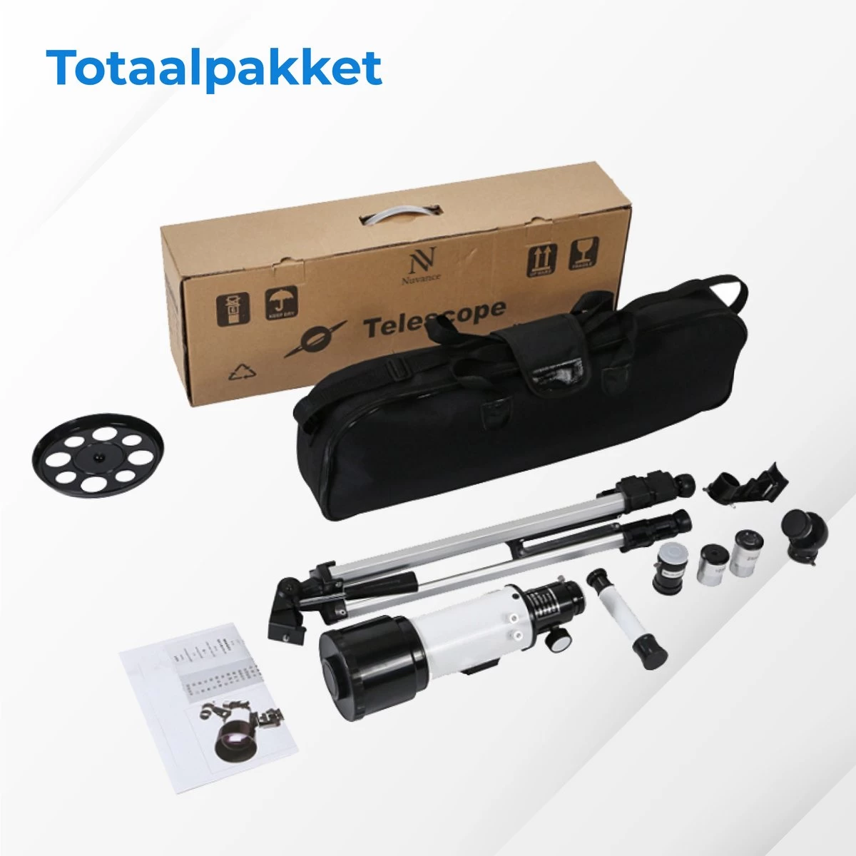 Nuvance - Télescope - Grossissement 300x - Stargazer Adultes / Enfants - Comprend Trépied Et Sac De Transport - Astronomie Et Astronomie - Vision Nocturne 12 Nuvance - Télescope - Grossissement 300x - Stargazer Adultes / Enfants - Comprend Trépied Et Sac De Transport - Astronomie Et Astronomie - Vision Nocturne – Image 10