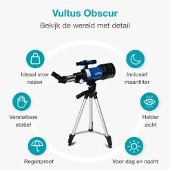 Télescope Vultus - Grossissement 150x - Stargazer Pour Enfants/ Débutants Et Adultes - Comprend Trépied Et Sac De Transport - Vultus 30070 - Blauw 16 Télescope Vultus - Grossissement 150x - Stargazer Pour Enfants/ Débutants Et Adultes - Comprend Trépied Et Sac De Transport - Vultus 30070 - Blauw -Magasin D'Équipement De Plein Air 1200x1200 600