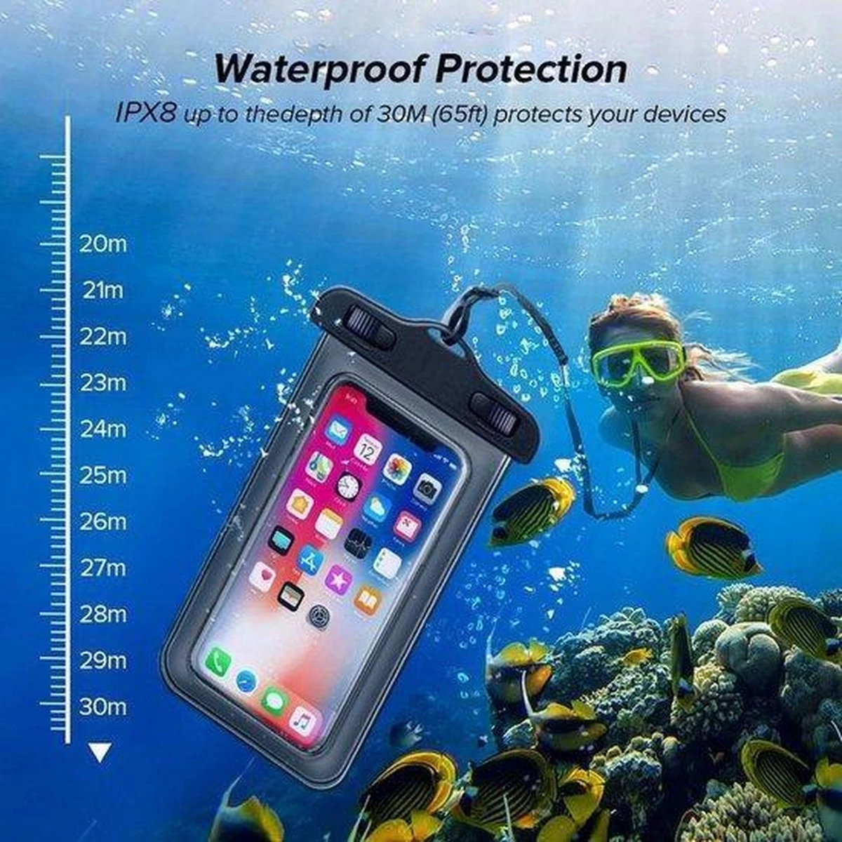 Étui De Téléphone Résistant à L'eau - Housse De Natation étanche Pour Téléphone - Housse Pour Mobile - Sac étanche à L'eau - Étui - Pochette - Universelle - Convient à Tous Les Smartphones 4 Étui De Téléphone Résistant à L'eau - Housse De Natation étanche Pour Téléphone - Housse Pour Mobile - Sac étanche à L'eau - Étui - Pochette - Universelle - Convient à Tous Les Smartphones – Image 2