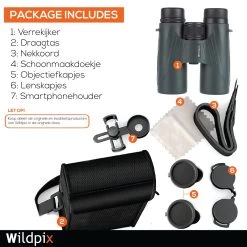 Jumelles Wildpix EAGLE 10X42 Vert - Visionneuse Complète Avec Bandoulière Et étui De Transport - Aussi Pour Les Porteurs De Lunettes -Magasin D'Équipement De Plein Air 1200x1200 621