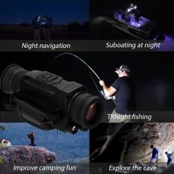 DrPhone Monoculaire Vision Nocturne 720P - 5X35 - Vision Nocturne Optique Numérique - Infrarouge HD Avec Photo/Vidéo Enregistrement/Lecture/Fonction - Zwart -Magasin D'Équipement De Plein Air 1200x1200 623