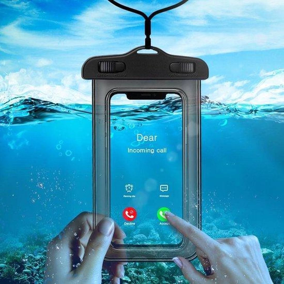 Étui De Téléphone Résistant à L'eau - Housse De Natation étanche Pour Téléphone - Housse Pour Mobile - Sac étanche à L'eau - Étui - Pochette - Universelle - Convient à Tous Les Smartphones 5 Étui De Téléphone Résistant à L'eau - Housse De Natation étanche Pour Téléphone - Housse Pour Mobile - Sac étanche à L'eau - Étui - Pochette - Universelle - Convient à Tous Les Smartphones – Image 3