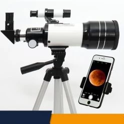 Télescope à Tube En Aluminium à Lentille De Glas 70 Mm Pro -Care - Longueur Focal Jusqu'à 300 Mm - Grossissement De 18X à 100X - 3 Objectifs En Glas 6 Mm/20 Mm/25 Mm - Trépied En Aluminium De 41 Cm -Magasin D'Équipement De Plein Air 1200x1200 631